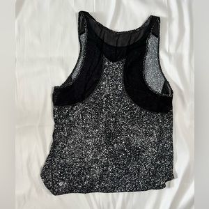 Lululemon workout top with mesh trim